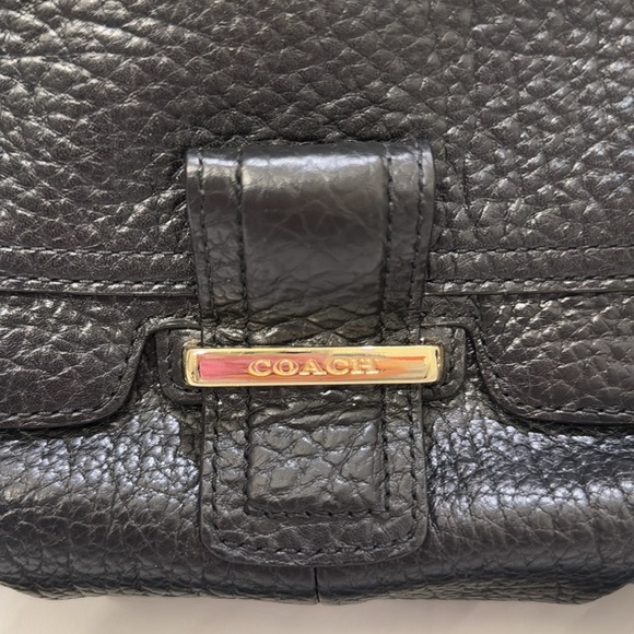 Coach Madison Handbag with Pebbled Black Leather - Picture 4 of 12